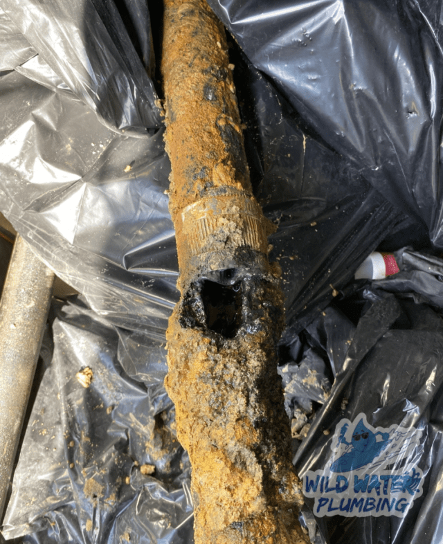 rusty sewer line
