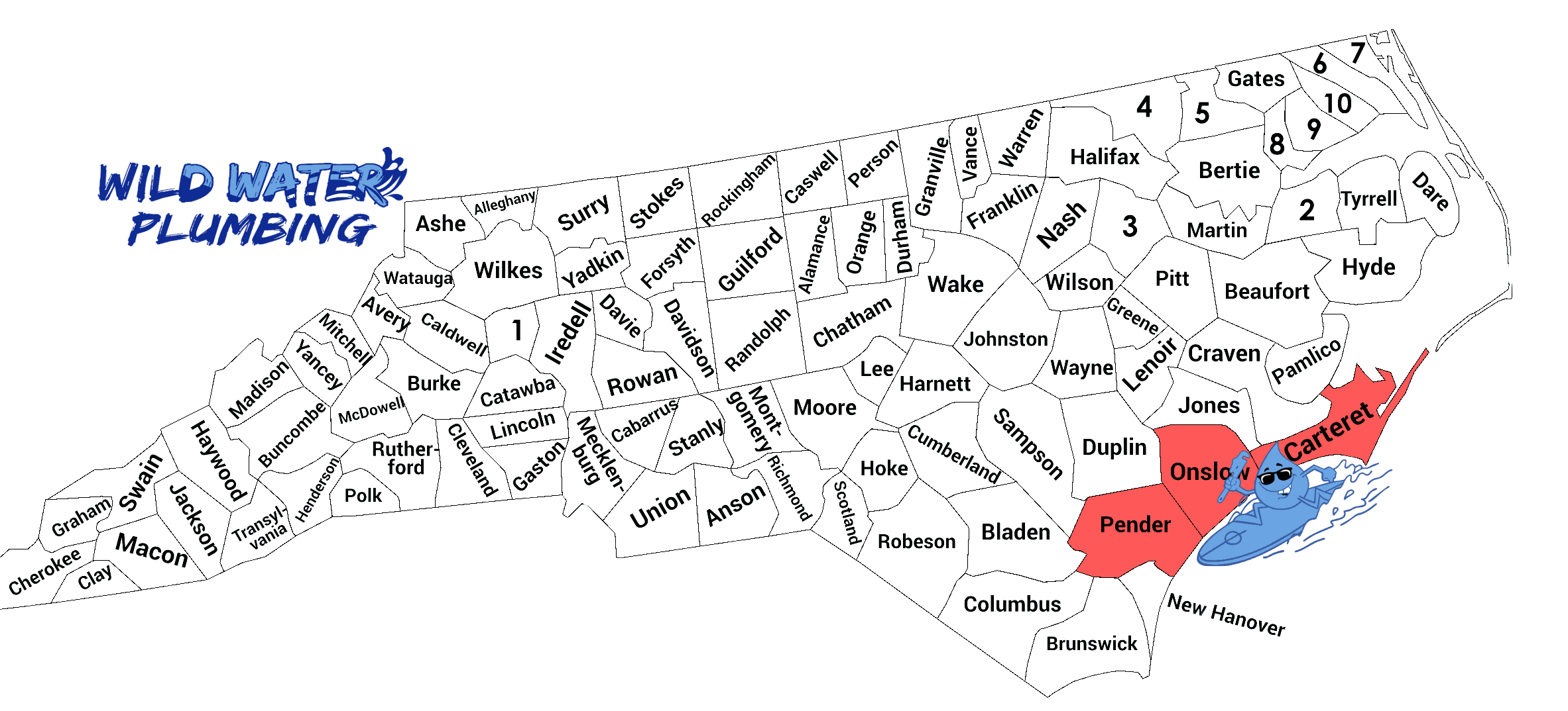 Wild Water Plumbing County Service Areas Wild Water Plumbing County Service Areas